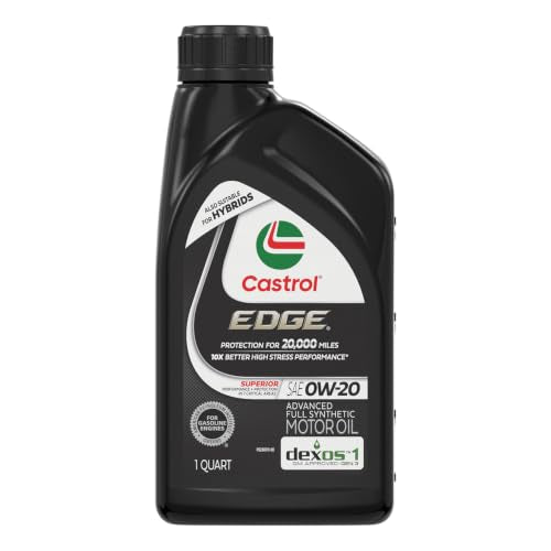 Castrol EDGE 0W-20 Advanced Full Synthetic Motor Oil, 1 Quart, Pack of 6 - size: 1 Quart, Pack of 6