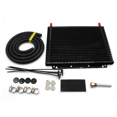 Aluminum transmission cooler kit,Cooling protection, Improving car performance,11 x 9.5 x 0.7 inches