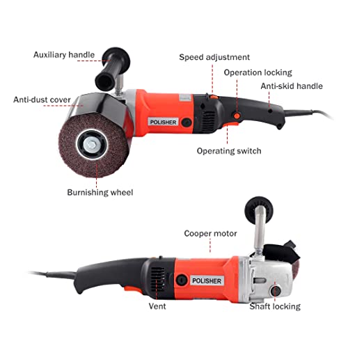 Burnishing Polishing Machine, 1400W, 8-Speed