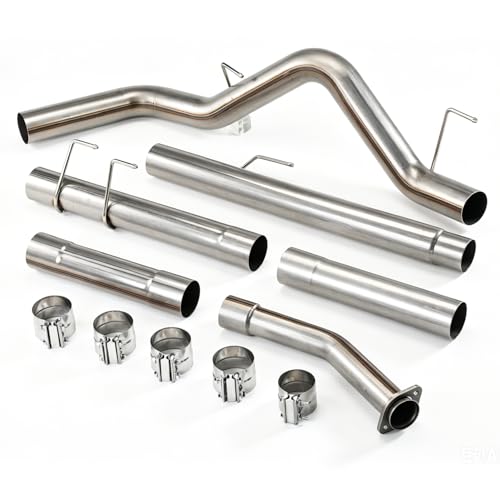 1 Set Stainless Steel Exhaust Pipes for Ford F150 2018-2020 3.0L 4" Powerstroke Diesel - size: for 2018-2020 F150