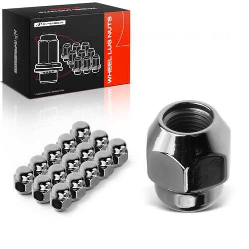A-Premium Front & Rear M12-1.25 Wheel Lug Nuts, Set of 16 - size: 16 PCS