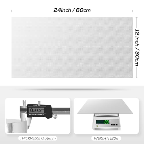 PAWBOSE Heat Shield 자동차 알루미늄 30.5cm x 61cm(12인치 x 24인치) - 스토브, 배기구, 오토바이, 벽난로, 캐비닛 및 냉장고 보호를 위한 복사열 95% 반사(실버) - color: 실버., size: 12 x 24 inches