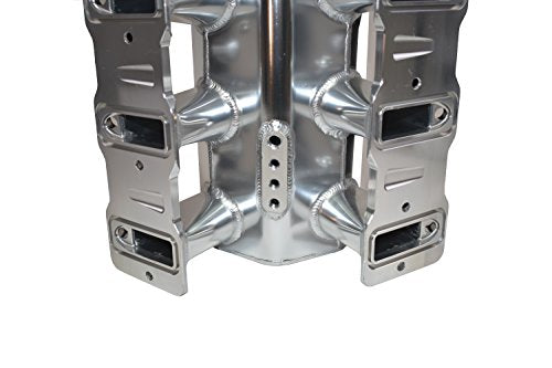 A-Team Performance Sheet Metal LS Swap Upper Intake Manifold - Silver, 102mm EFI Throttle Body, 15° Opening - TIG-Welded T6061 Aluminum - Compatible with Chevrolet, GMC & Pontiac LS1/LS2/LS6