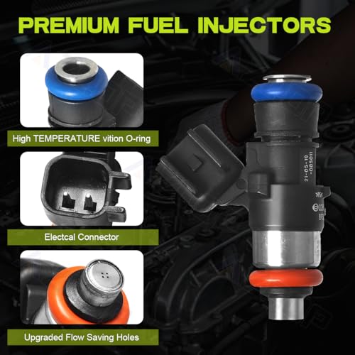 Fuel Injectors For Ford F150 Mustang Explorer Edge 2011-2019, V6 3.5L 3.7L - size: For Ford F150/Mustang/Edge 3.7L (2011-2017)