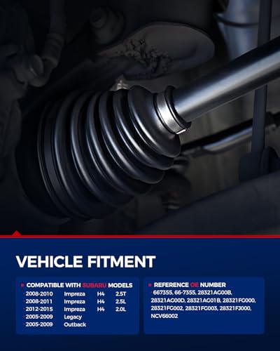 KAX CV Axle Shaft Front Driver and Passenger Side for Subaru - size: Front - 66-7355