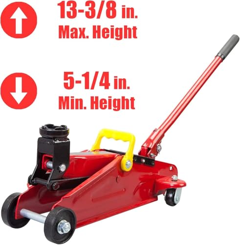 BIG RED Torin Hydraulic Trolley Floor Jack Combo with 2 Jack Stands, 2 Ton Capacity (T82001) - size: 2 ton combo