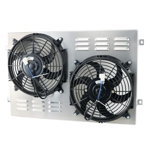 Aluminum Radiator Shroud Electric Fan for 1967-1970 1968 1969 Ford Mustang Ranchero Fairlane Torino Ltd V8 67 68 69 70