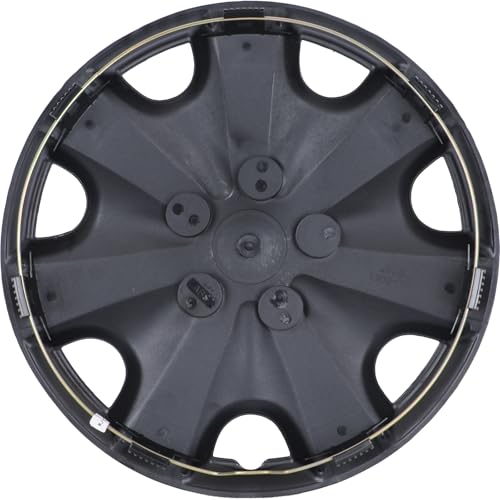 15" Inch Hubcaps Set of 4, Automotive Wheel Tire Covers - color: 5051-Black Lacquer-15