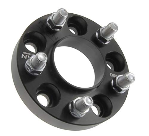 1 Inch Hub Centric Wheel Spacer Compatible with Mitsubishi Lancer Eclipse & Outlander - 5x114.3 (5x4.5) Bolt Pattern, 67.1mm Hub Bore, 12x1.5 Studs, 6061-T6 Billet Aluminum, Black - Single - size: 1 Inch Hubcentric Wheel Spacers, style: 1x Wheel Spacer