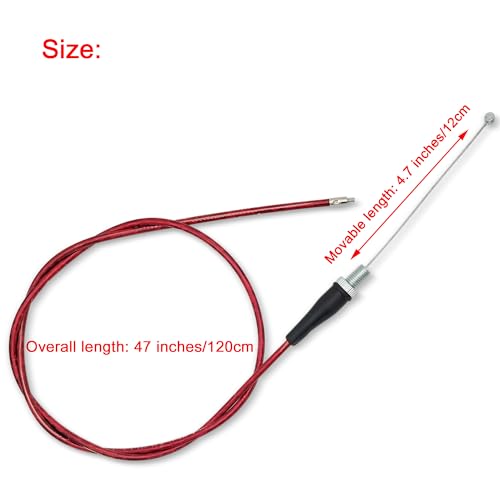 7/8 22mm Twist Throttle Accelerator Handle Grips,Mini Bike Throttle Cable Kit,Throttle Cable Kit for 50cc 90cc 110cc 125cc150cc 200cc 250cc 4-Stroke Dirt Bike,mini Bike Pocket Bike.(red) - color: Red
