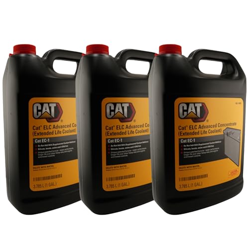 CAT 542-6493 (5426493) ELC Advanced Extended Life Coolant Concentrate – 1 Gallon Bottle – Genuine EC-1 Coolant, Dilute with Ion-Free Water, Contains Bittering Agent (Pack of 3)