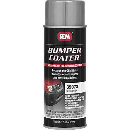 SEM Bumper Coater Aerosol | Plastic Refreshing Car Paint for Automotive Bumpers and Plastic Cladding, No Adhesion Promoter or Primer Required | 2-Pack |