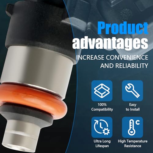 Fuel Injectors 0280158233 FIT Chrysler 200 300 Dodge Charger Challenger Jeep Grand Cherokee Wrangler Ram 1500 2500 3500 3.6L – Replace 05184085AC, 5184085AC, 4-Hole Design