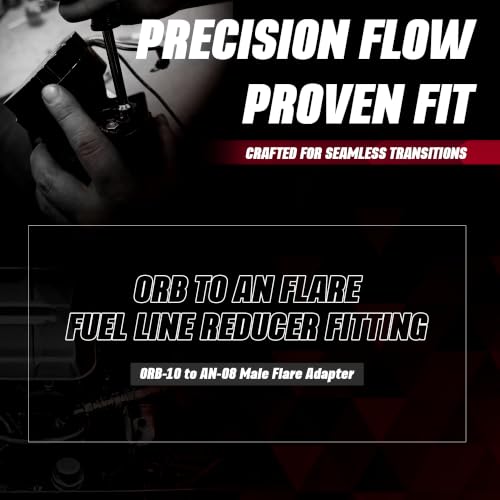 Aeromotive ORB-10 to AN-08 Male Flare Adapter Fitting - 10 ORB - 15610 - size: AN-08, style: ORB-10