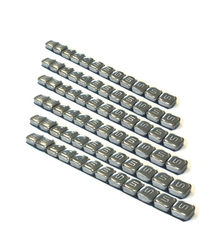 Rabaconda Motorcycle Wheel Weights 72pcs – Stick-On Type, 5g (0.18oz) Steel Segments – Vibration Resistant Adhesive Balance Weights for Street & Racing Wheels (Chrome)