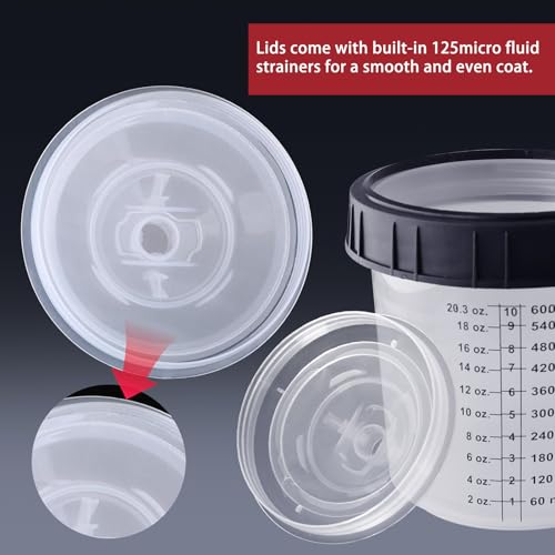 10pcs Disposable Paint Mixing Cup 20 Ounce (600ml) Kit,Paint Sprayer Cups