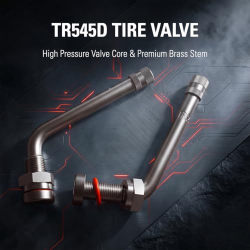 CKAuto TR545D Metal Clamp-in Truck Tire Valve Stem, 60°Bent Tubeless, 10pcs - color: tr545D