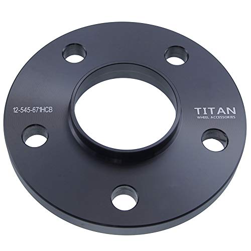 1/2 Inch Hub Centric Slip-On Wheel Spacer Compatible with Mitsubishi Lancer Eclipse & Outlander - 5x114.3 (5x4.5) Bolt Pattern, 67.1mm Hub Bore, 6061-T6 Billet Aluminum, Black - Set of 4 - size: 12mm Hubcentric Wheel Spacers, style: 4x Wheel Spacers