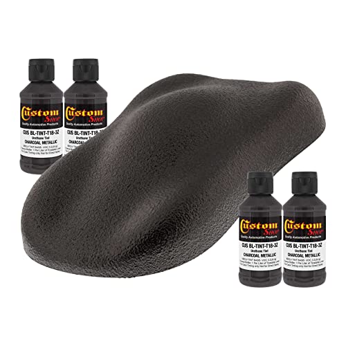 Custom Coat 3 Ounce, Charcoal Metallic, Bed Liner Tint Concentrate, 4 Pack - color: Charcoal Metallic, size: 3-Ounce (Pack of 4)