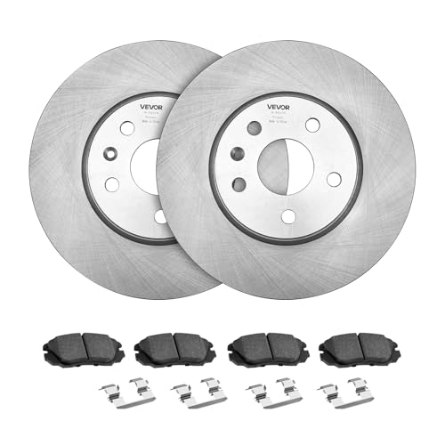 VEVOR Front and Rear Brake Kit Compatible with 2010-2017 Chevrolet Equinox, 2010-2017 GMC Terrain, Hollow Brake Rotors Ceramic Brake Pads Replacement Kit, 12.7 in Front Rotors, 12 in Rear Rotors - size: R-55174 + R-55178