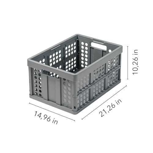 Clax® crate | folding box | basket | 48 qt (12 gal) | grey - color: grey