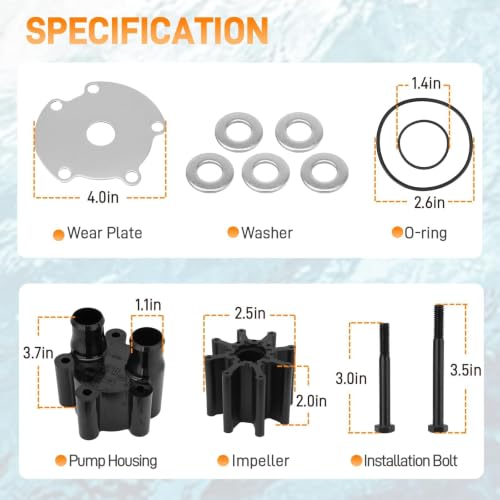 Water Pump Repair Kit Compatible with MerCruiser Alpha Bravo Sterndrives