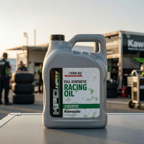 KPO Full Synthetic 4-Stroke Oil 10W40 1 Gallon Kit Compatible Fitment For Kawasaki K61021-50R-01Q