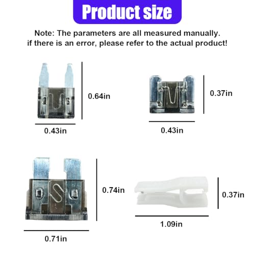 180PCS Car Fuse Assortment Kit, Micro & Mini & Standard Blade Fuses - size: 180PCS