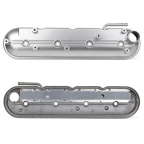 Valve Cover Compatible with Chevy Avalanche Silverado 1999-2008 Gmc Sierra Savana 1999-2008 Buick Rainier 2003-2008 Cadillac Escalade 2002-2008 4.8L 5.3L 6.0L Replace 12570427 12582224 - color: WHITE(Upgrade Aluminum)