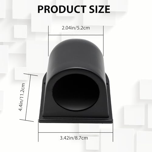Universal Black 2" 52mm Triple 3 Hole Pillar Gauge Pod Holder, Automotive Housing Pods, ABS Plastic Auto Dash Mount Bracket, Dashboard Meter Cup Holder for Cars, Trucks (Single) - color: Single