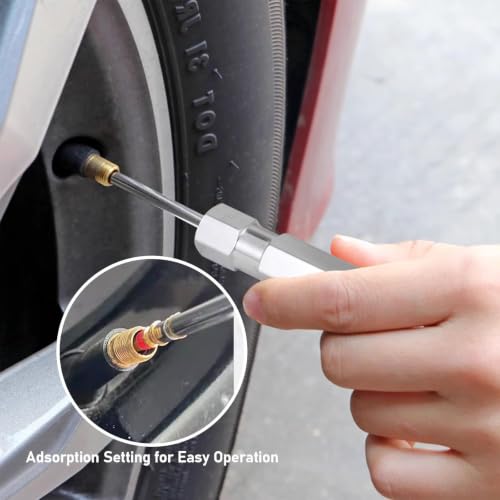 Valve Core Removal Tool 4Pcs Tire Valve Stem Remover Kit for Schrader