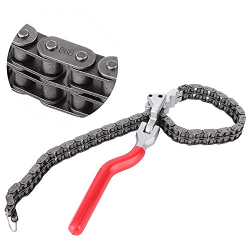 Oil Filter Wrench,Acouto Chain Wrench Spanner 13.8in Long Handle Adjustable Oil Filter Spanner,Auto Car Repairing Tool Removal Hand Tool Self Adjusting