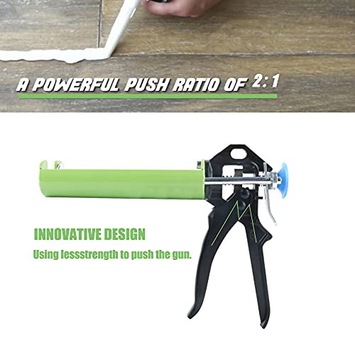 Epoxy Gun 200 mL/6.75 fl oz (2:1 Mix Ratio) Dual Component Adhesive Cartridge Applicator Manual, Panel Bond Gun for 08115-08116 (Vitality Green) - size: Vitality Yellow