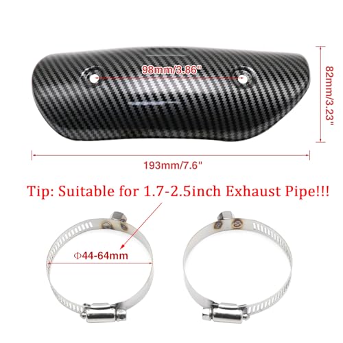 Exhaust Heat Shield Muffler Pipe Heat Cover Protector Guard Imitation Carbon Fiber Stainless Steel (C) - size: C