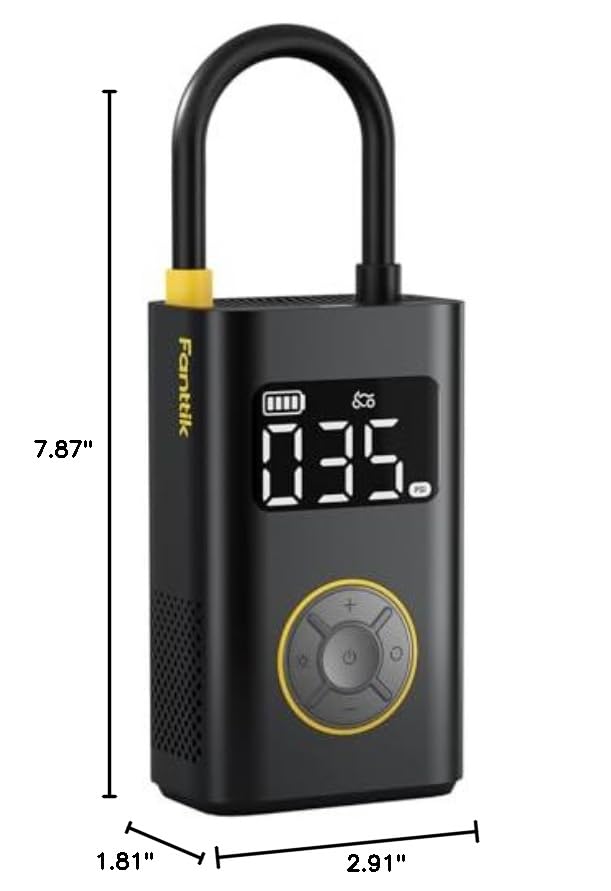 Fanttik X9 Pro Portable Tire Inflator for Compact Car, 1Min Fast Inflate - color: Black