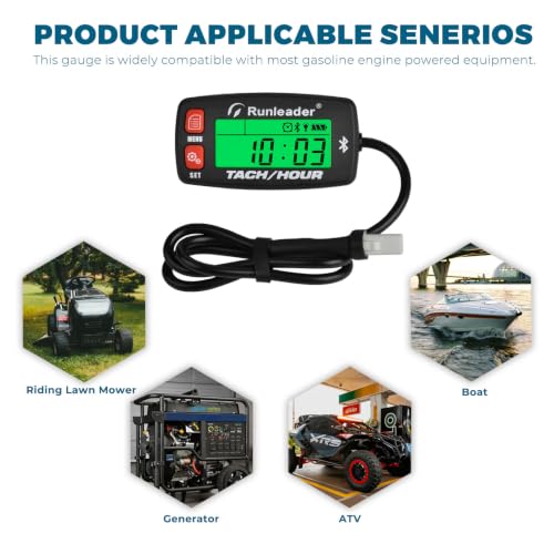 Runleader RL-HM032-BT Bluetooth Shunt Hours Tachometer with Backlight