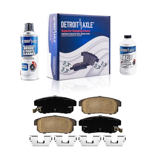 Detroit Axle - Rear Ceramic Brake Pads with Hardware Set Replacement - size: 4P1202010/Kit