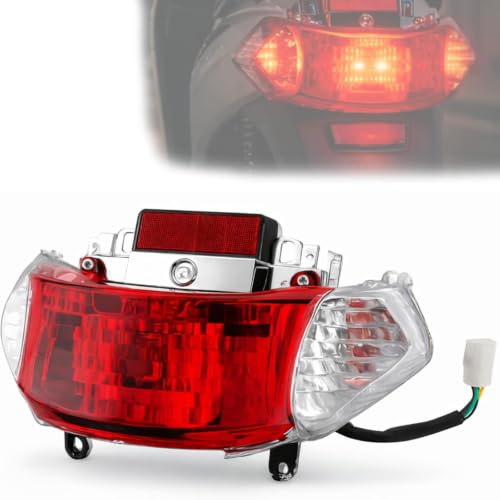GY6 LED Rear Tail Light Assembly for 50cc 125cc 150cc Scooters and Mopeds