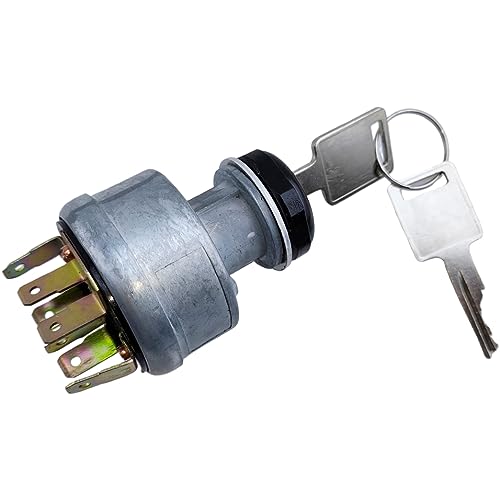 XYZIL Ignition Switch w/Key 31-280 4 Position 7 Pin Compatible with Bobcat Tractor 31-280-31-280