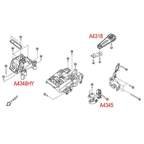 3-Piece Engine Motor Mount Set Compatible with 2007-2012 Sentra 2.0L - size: 2007-2012 Nissan Sentra 2.0L