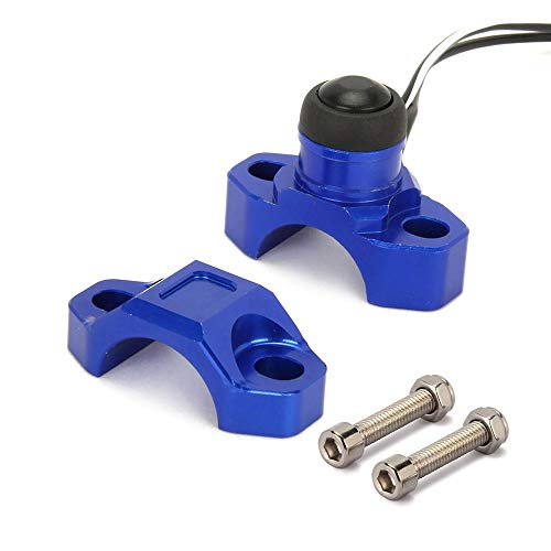 JFG RACING Dirt Bike Universal Engine Stop Start Kill Switch with Backplate - color: Blue, size: Medium