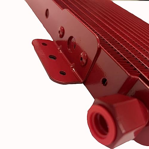 Low Pressure Drop Transmission Oil Cooler 40k Transmission Oil Cool Compatible For Heavy Duty 40,000 GVW Max Low Mounting Hardware Towing Applications and Advanced Cooling Protection LPD47391 - size: Red