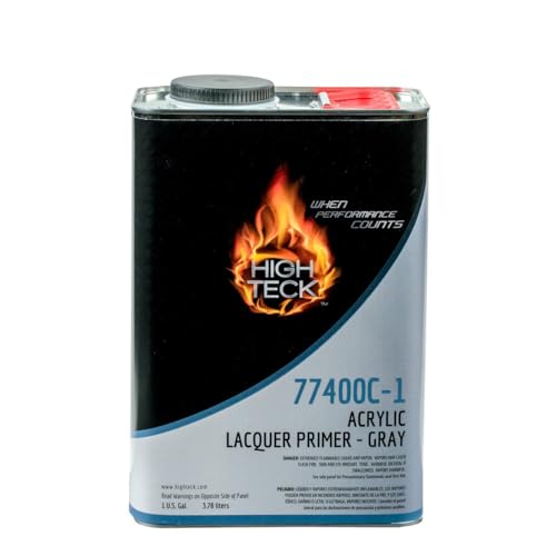 High Teck Products 77400C-1 High Solids Acrylic Lacquer Primer, 1 gal, Gray, 2.1 lb/gal VOC, 1:1 Mixing