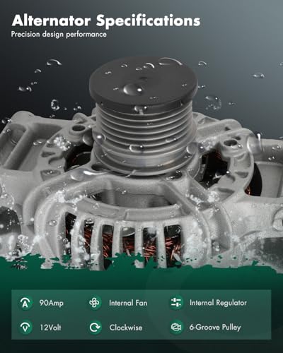SCITOO 90A New Alternator Fits for Dodge for Sprinter 2500 3500 2.7L 03-06 - size: Small, style: 12382 Alternator