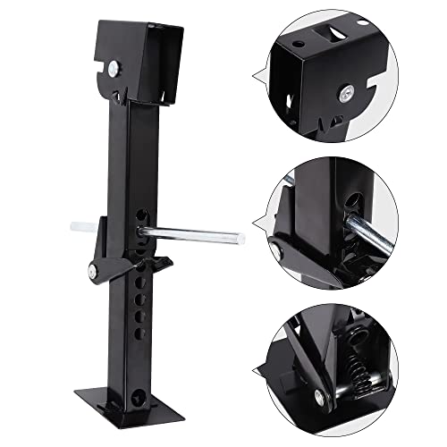 Telescoping Trailer Stabilizer Jacks - Adjusts from 11.8" to 17.7", Includes 11.8" Long Bar/Crank, 1000 lbs Capacity Each, Set of 2