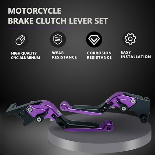 Purple Brake Clutch Levers Replacement for Ninja 500 400 300