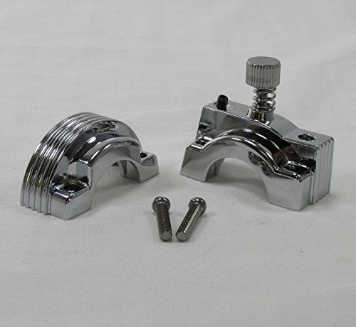 Chrome 1" SINGLE CABLE Throttle Assembly: Clamp & Sleeve for SINGLE Throttle Cable Harley Models: 1974-1980 Wide Glide, Super Glide, Fat Bob, Low Rider, Sportster & 1975-1980 Electra Glide, Tour Glide