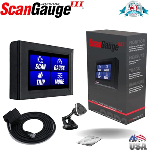 ScanGauge 3 Touch Screen OBD2 Scanner, Digital Gauges & Trip Computer SG3