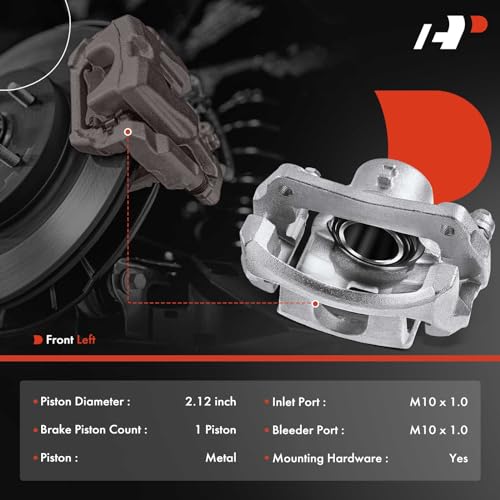 A-Premium Front Left Driver Disc Brake Caliper with Bracket - style: Front Driver