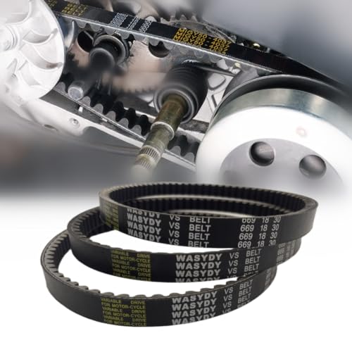 3-Pack 669 18 30 CVT Drive Belt Replacement for 4 Stroke GY6 49cc 50cc 139QMB Engine,Compatible with Roketa Taotao Vespa Jonway Scooter Moped ATV Go Kart